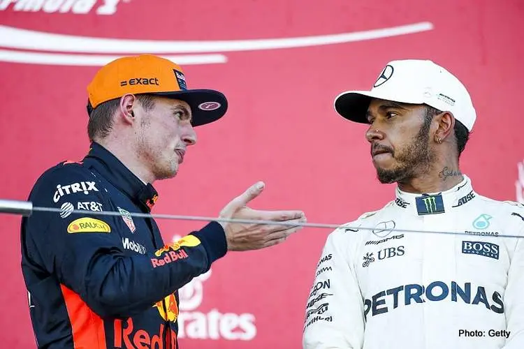 verstappen hamilton podium