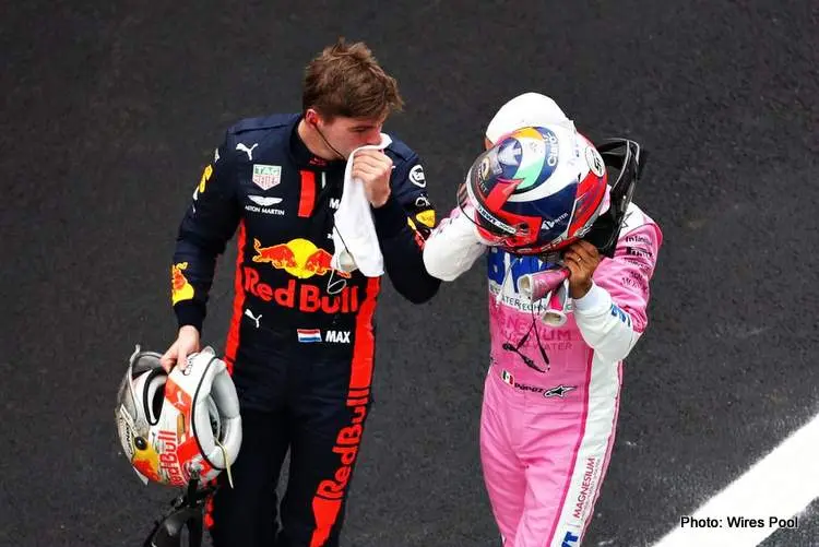 verstappen perez wires pool