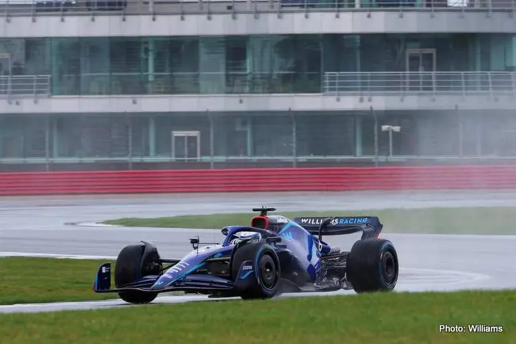 williams fw44 shake down 2022