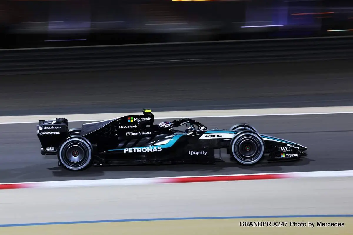 d*9様 スパーク Mercedes-AMG F1 Bahrain GP 202 2026 Formula 1 Bahrain preseason test: Mercedes tops timing