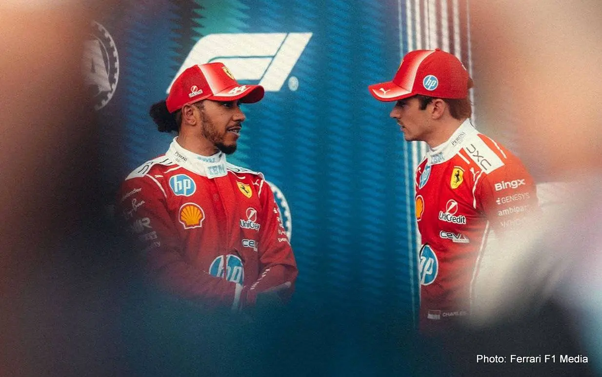 hamilton penalty hungary spa with leclerc ferrari f1