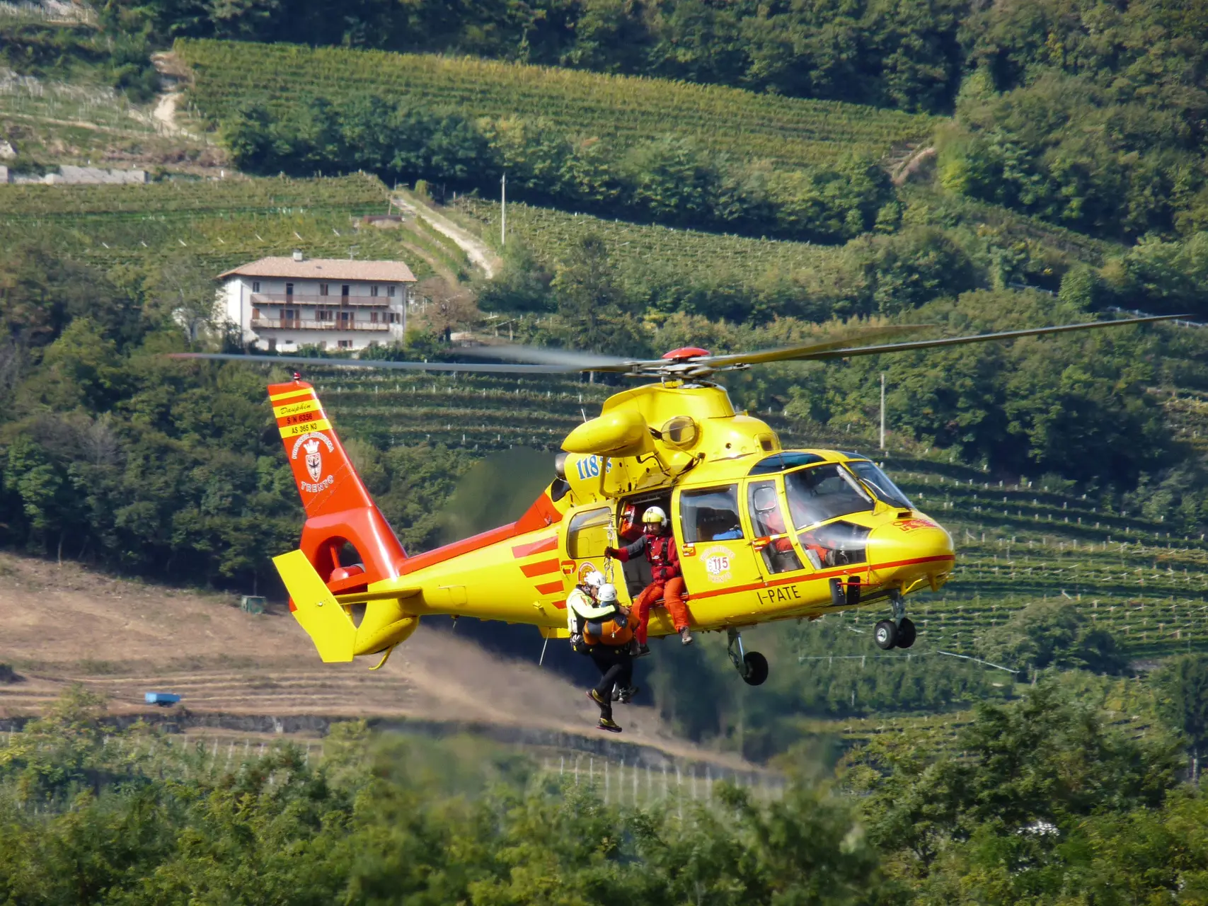 trento i pate air ambulance on simulated mission