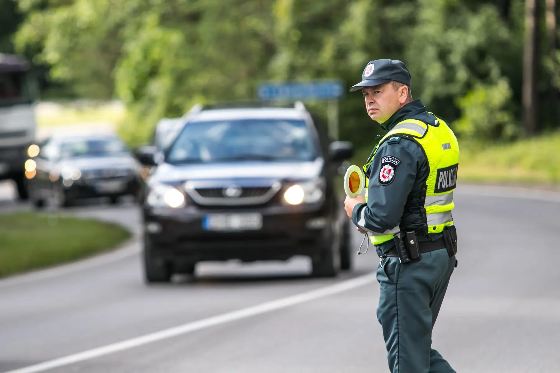 Policia, reidas Reidas prie aplinkkelio