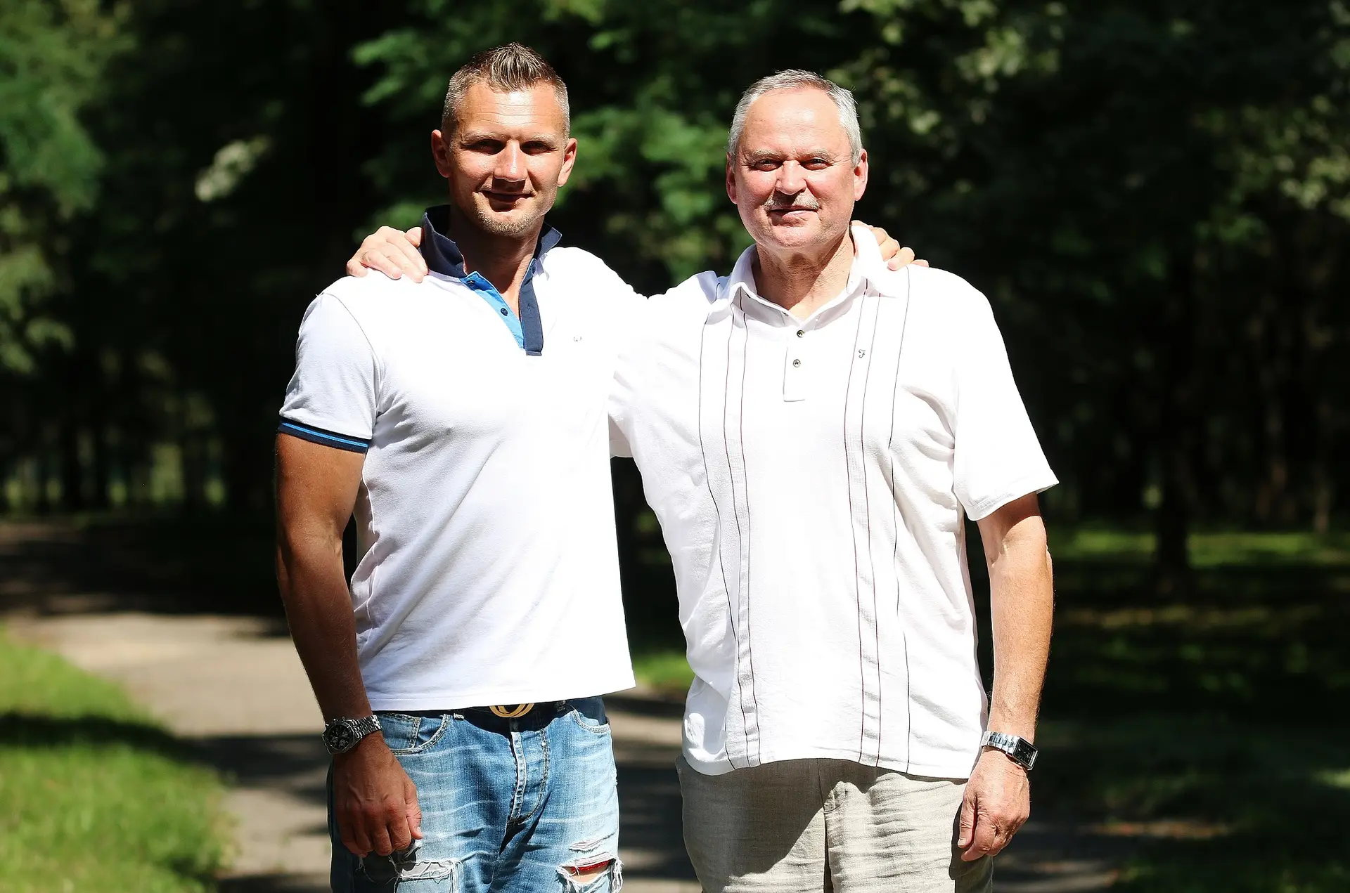 R. Kaukėnas su M. Arlausku