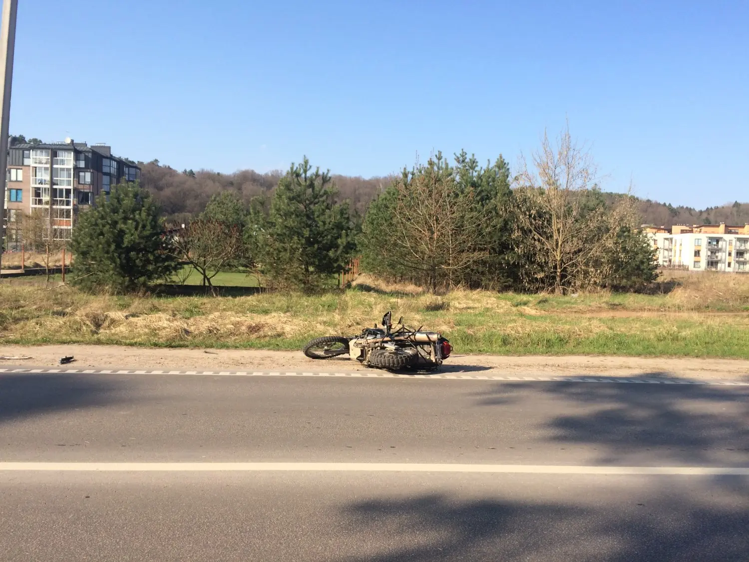 Raudondvario plente partrenktas motociklininkas