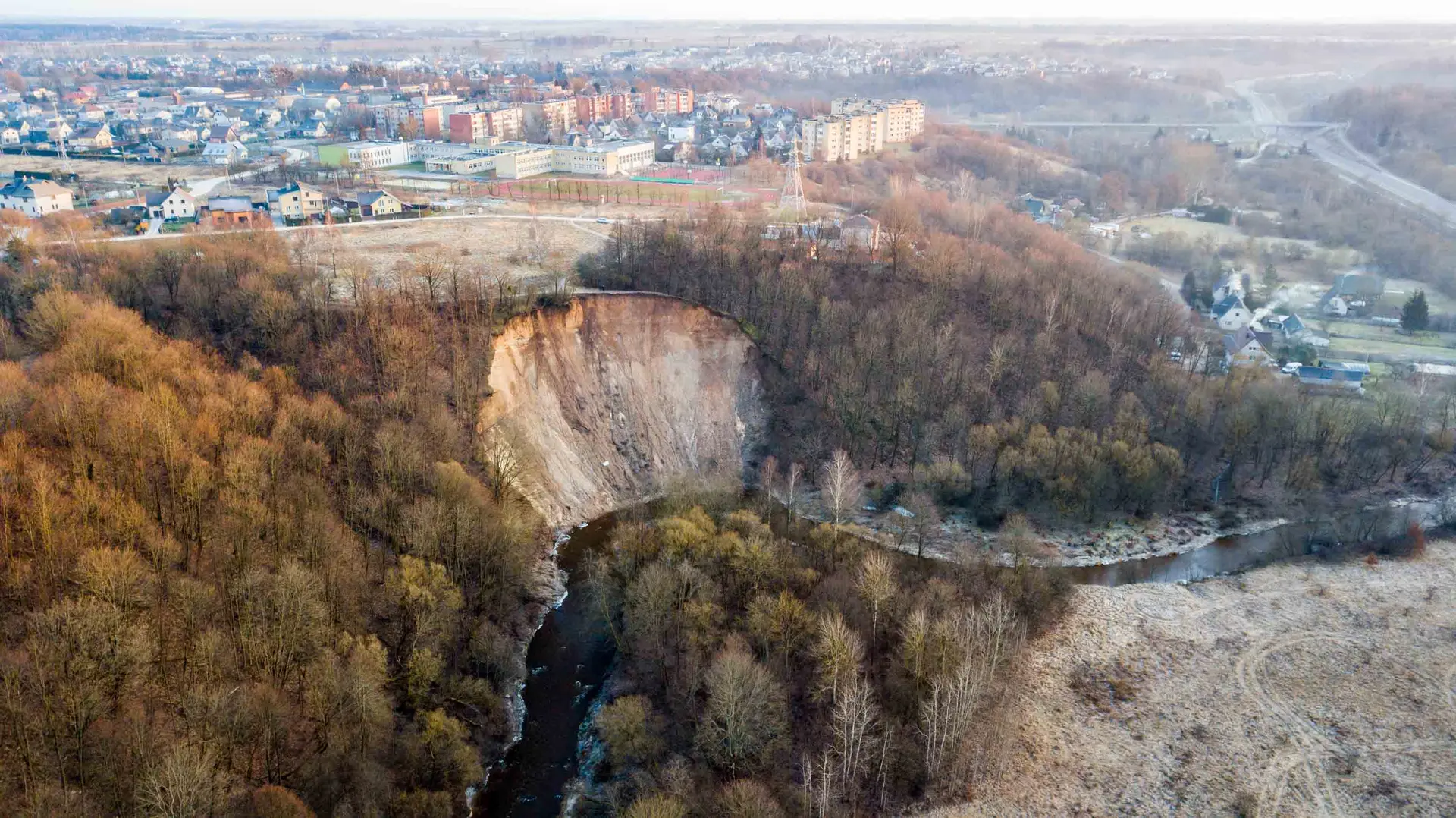 Jiesios kraštovaizdžio draustinis iš paukščio skrydžio