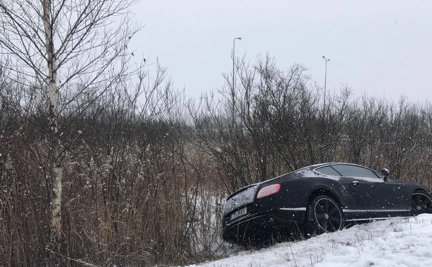 Nuo kelio nuvažiavo Bentley