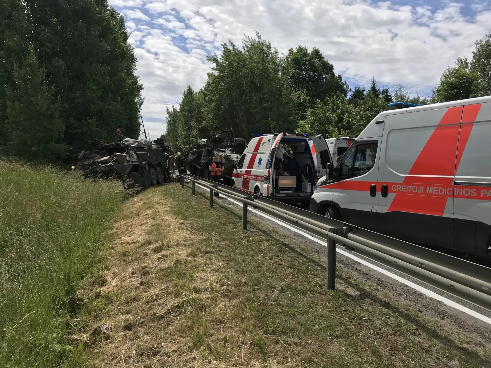Šarvuočių susidūrimas Prienų rajone