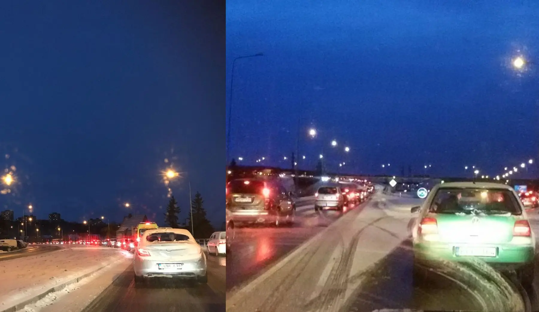 Apledėjusiose Kauno gatvėse ir keliuose stoja eismas