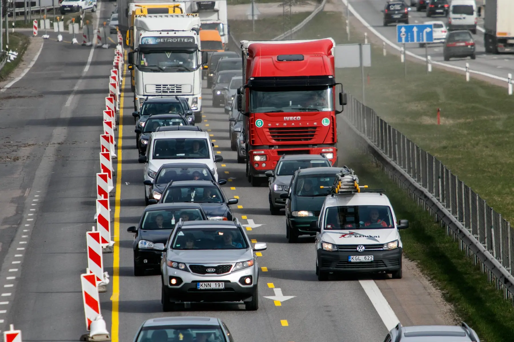 Automobilių spūstis Islandijos plente
