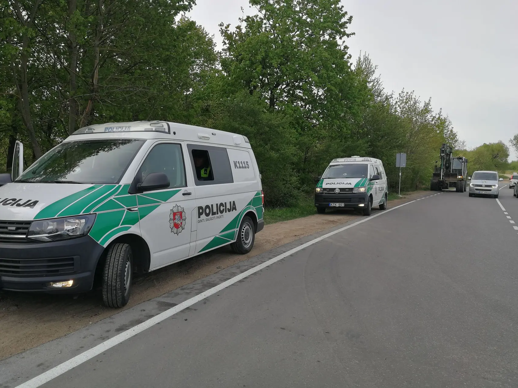 Sučiuptas neblaivus ekskavatorininkas