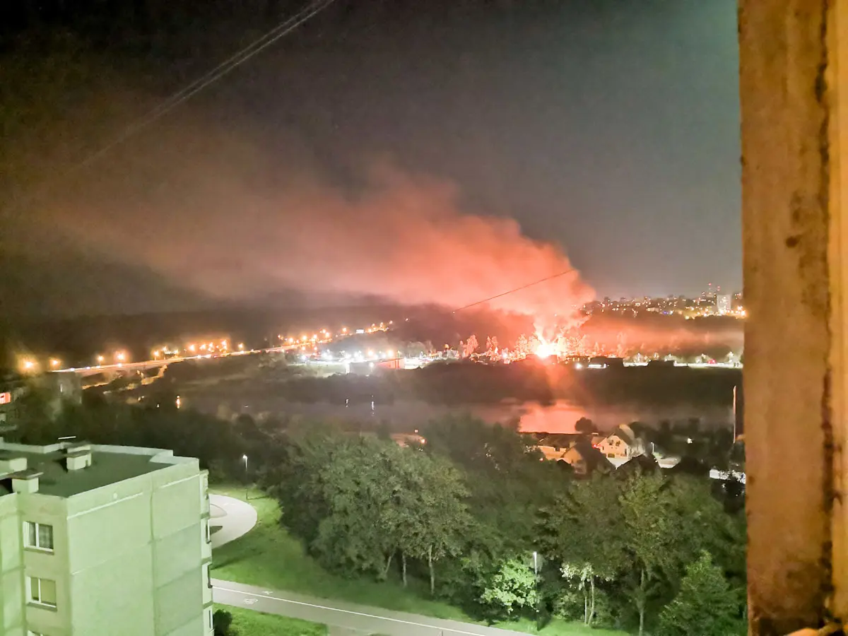Gaisras Jonavos gatvėje