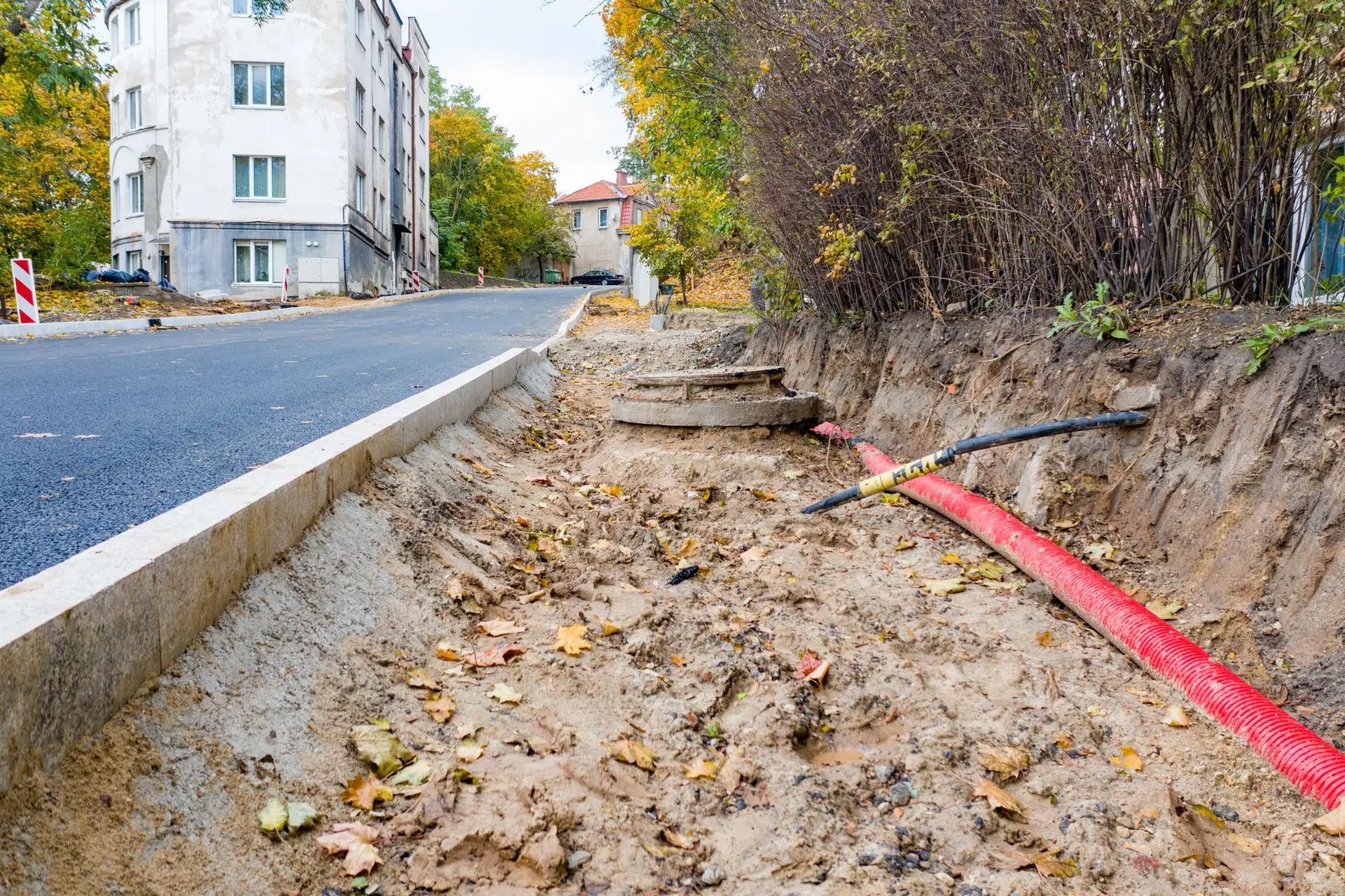 Žemaičių gatvės šaligatviai atidarius automobilių eismą