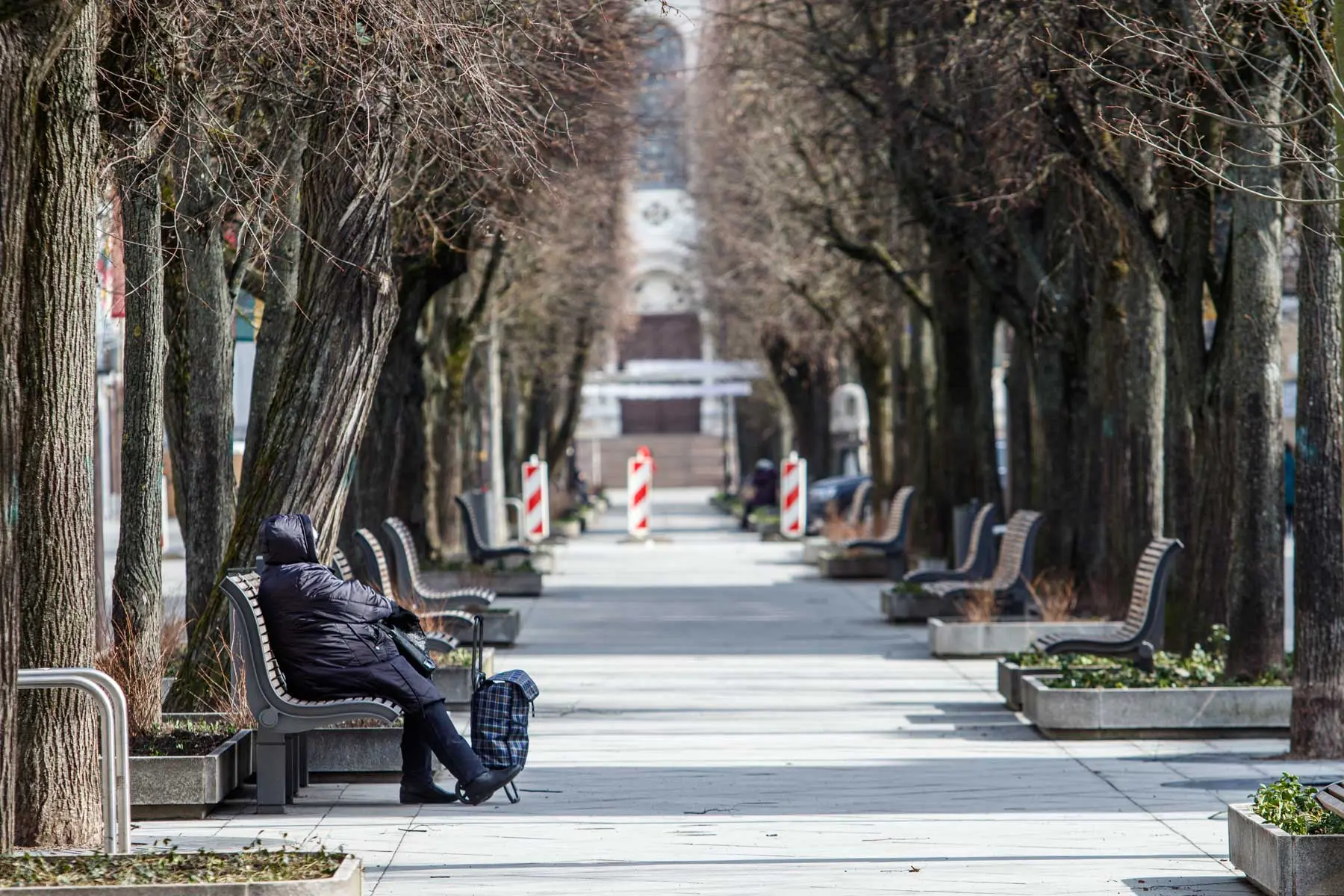 Tuščias Kaunas įvedus karantiną