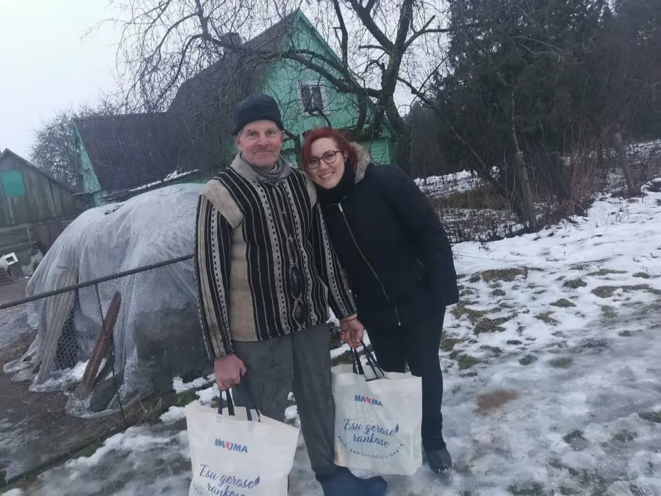 Išdalinti maisto krepšeliai Kauno rajono gyventojams