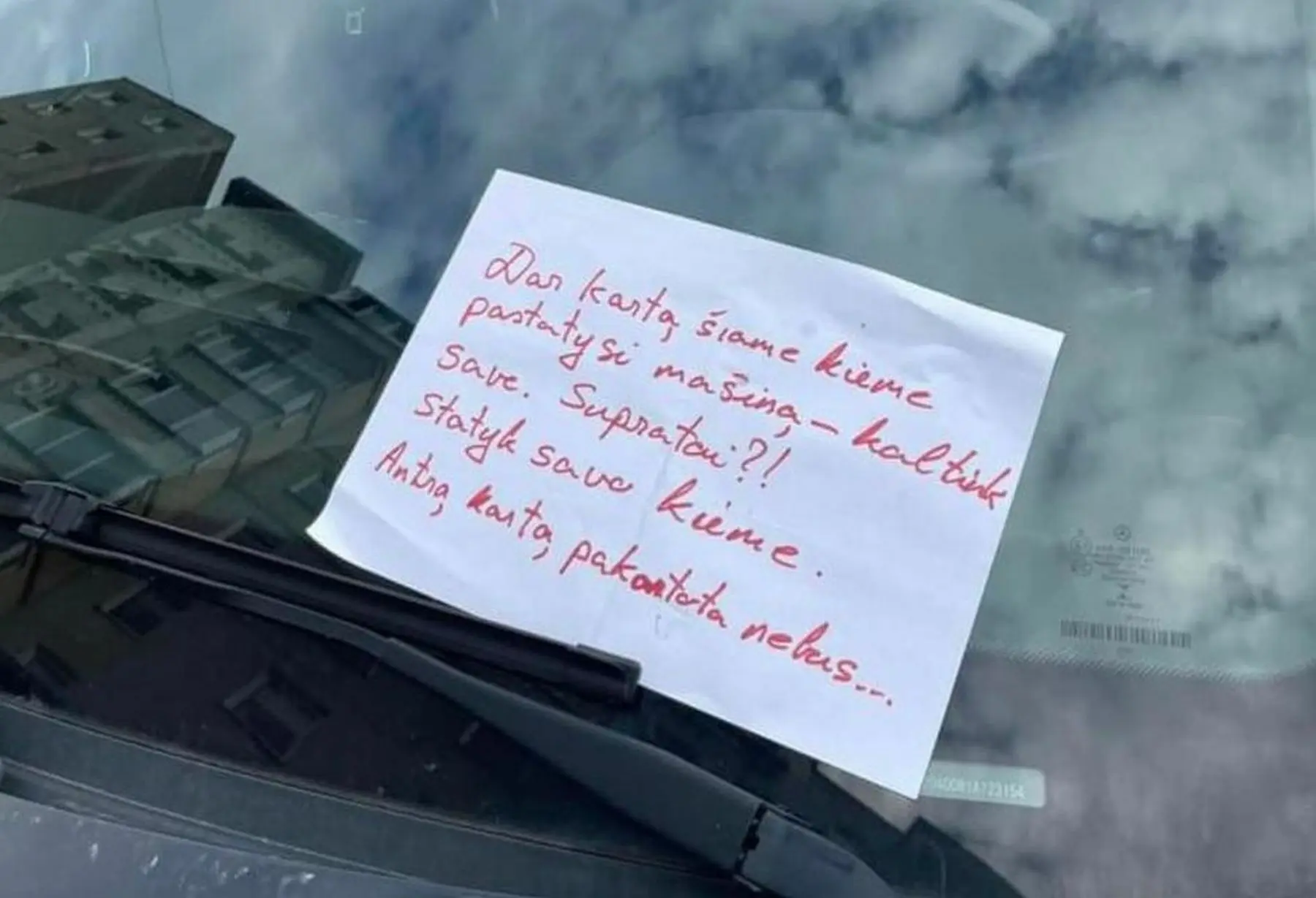 Paliktas raštelis