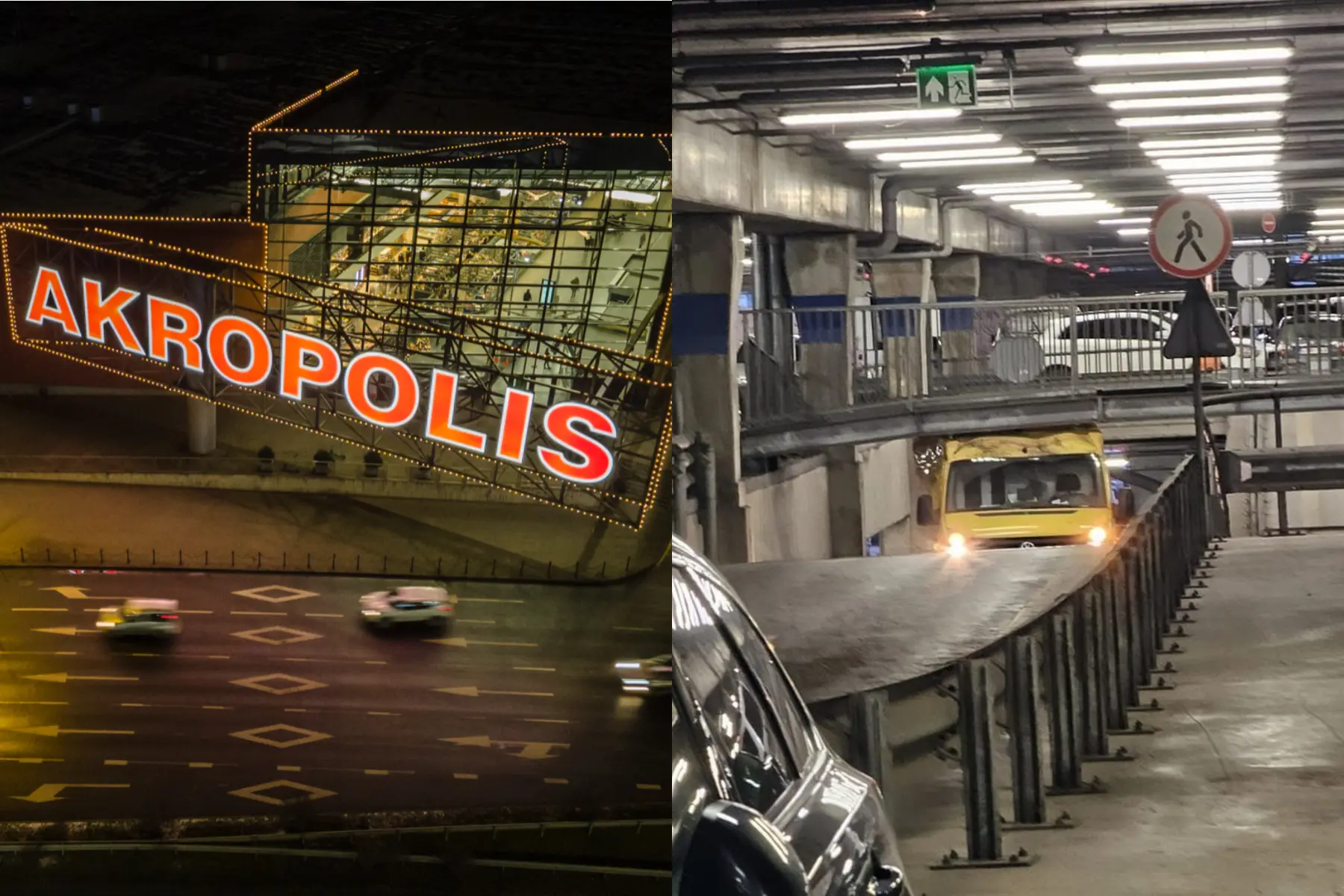 „Akropolis“, mašinų aikštelėje įstrigo krovininis automobilis