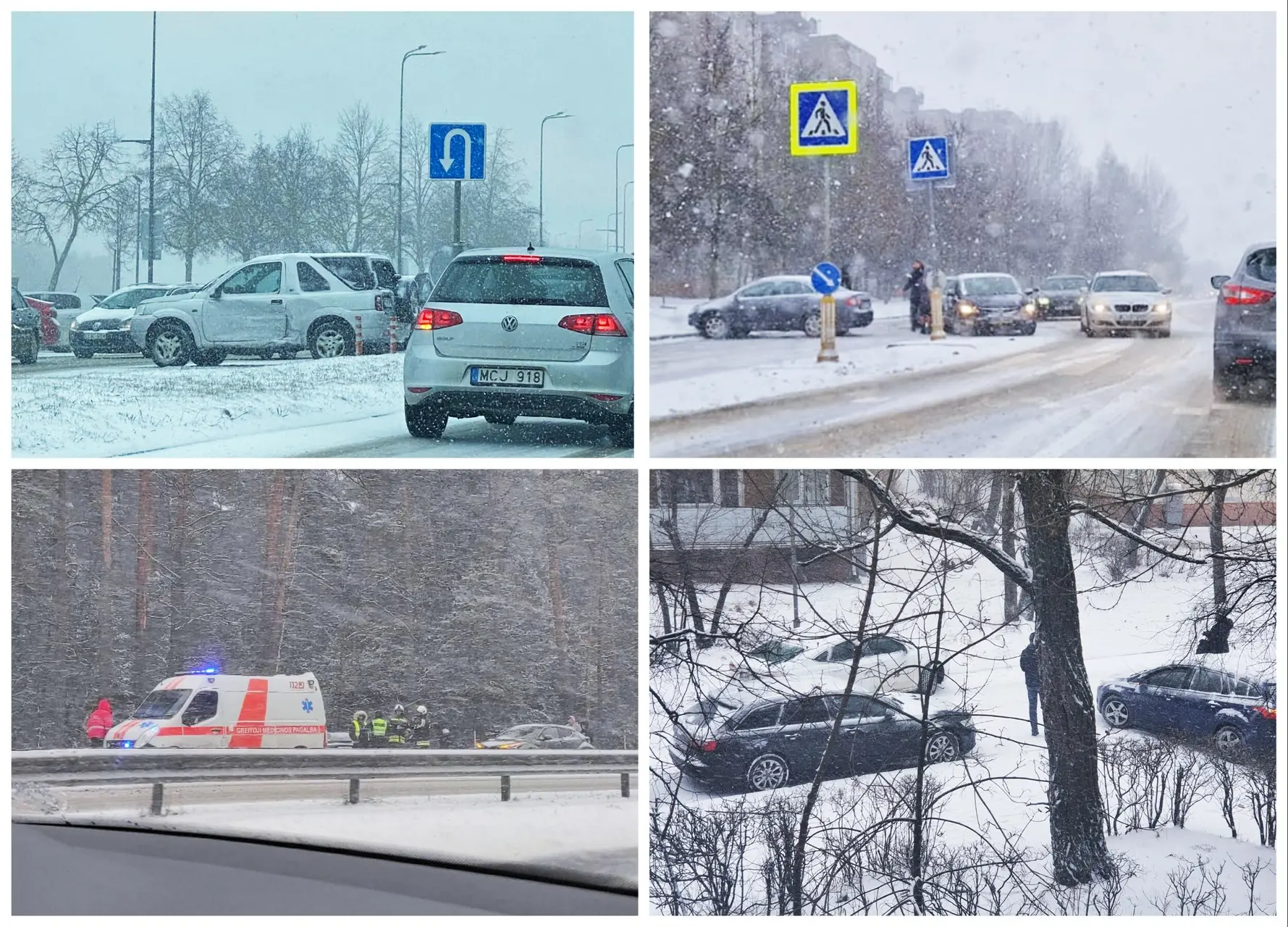 Sudėtingos eismo sąlygos Kaune