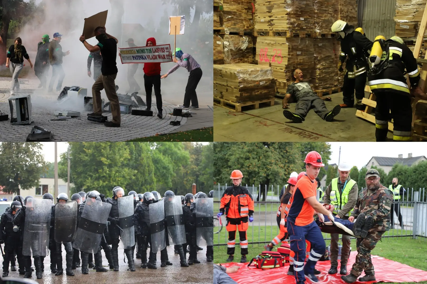 Civilinės saugos pratybos Kauno rajone / KRS nuotr.
