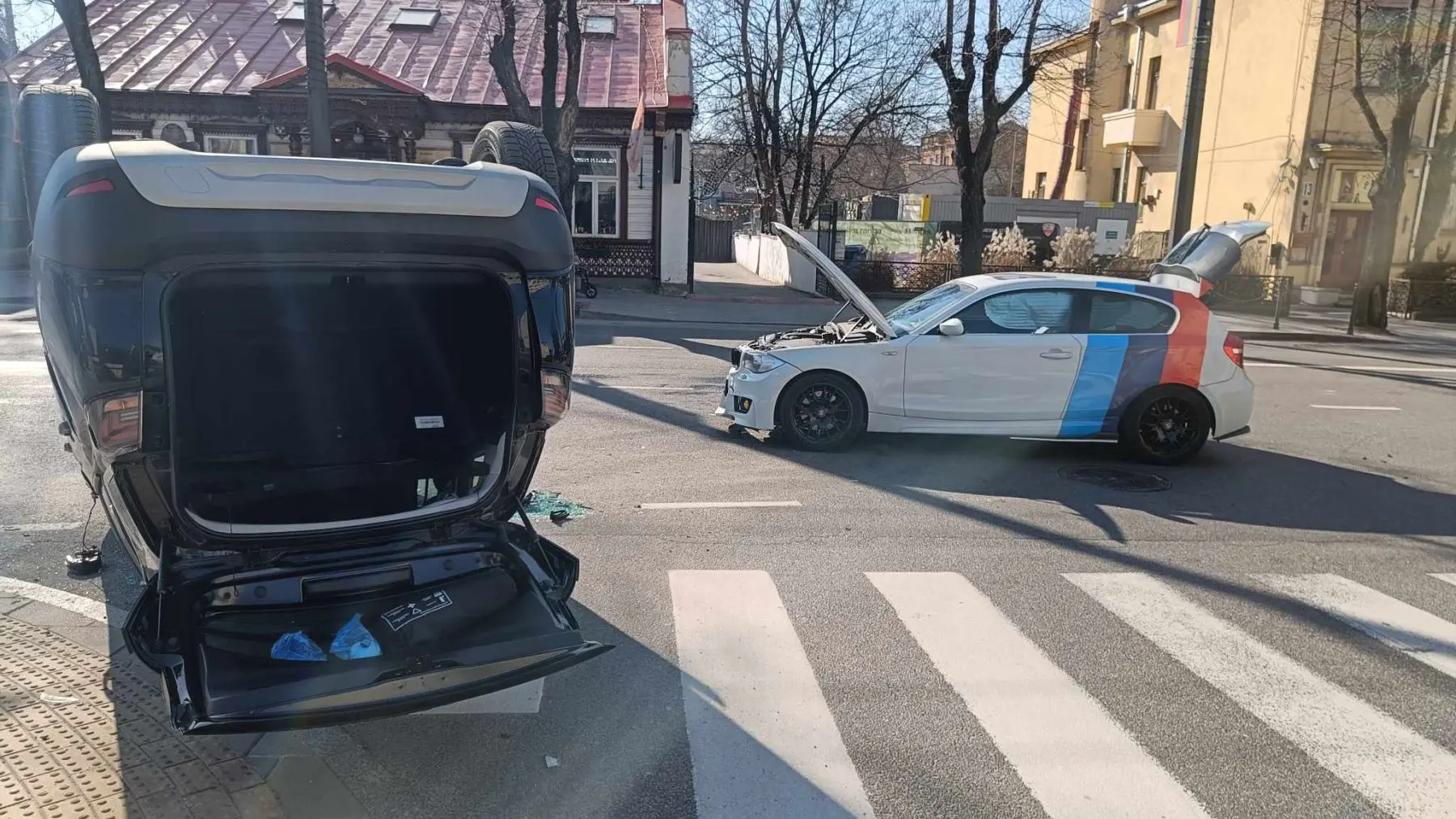 Avarija K. Donelaičio ir Žemaičių g. sankryžoje / R. Tenio nuotr.
