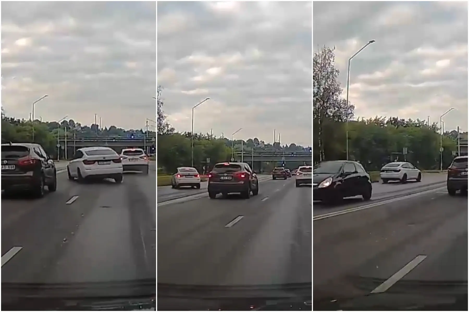 BMW manevrai Neries krantinėje / Stop kadrai