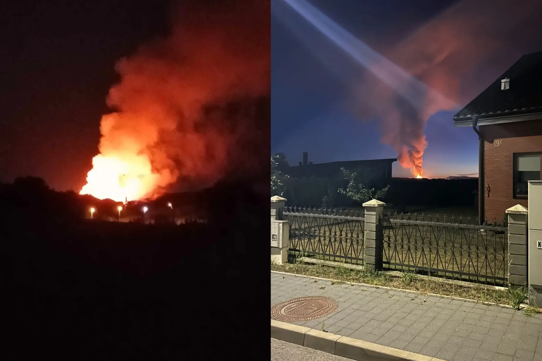 Gaisras Lapių sąvartyne / Skaitytojų nuotr.