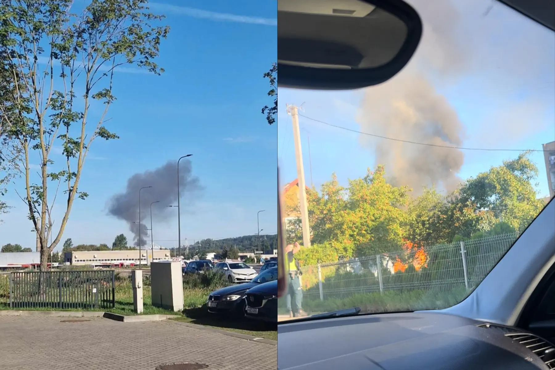 Gaisras Vilijampolėje / Skaitytojos nuotr.