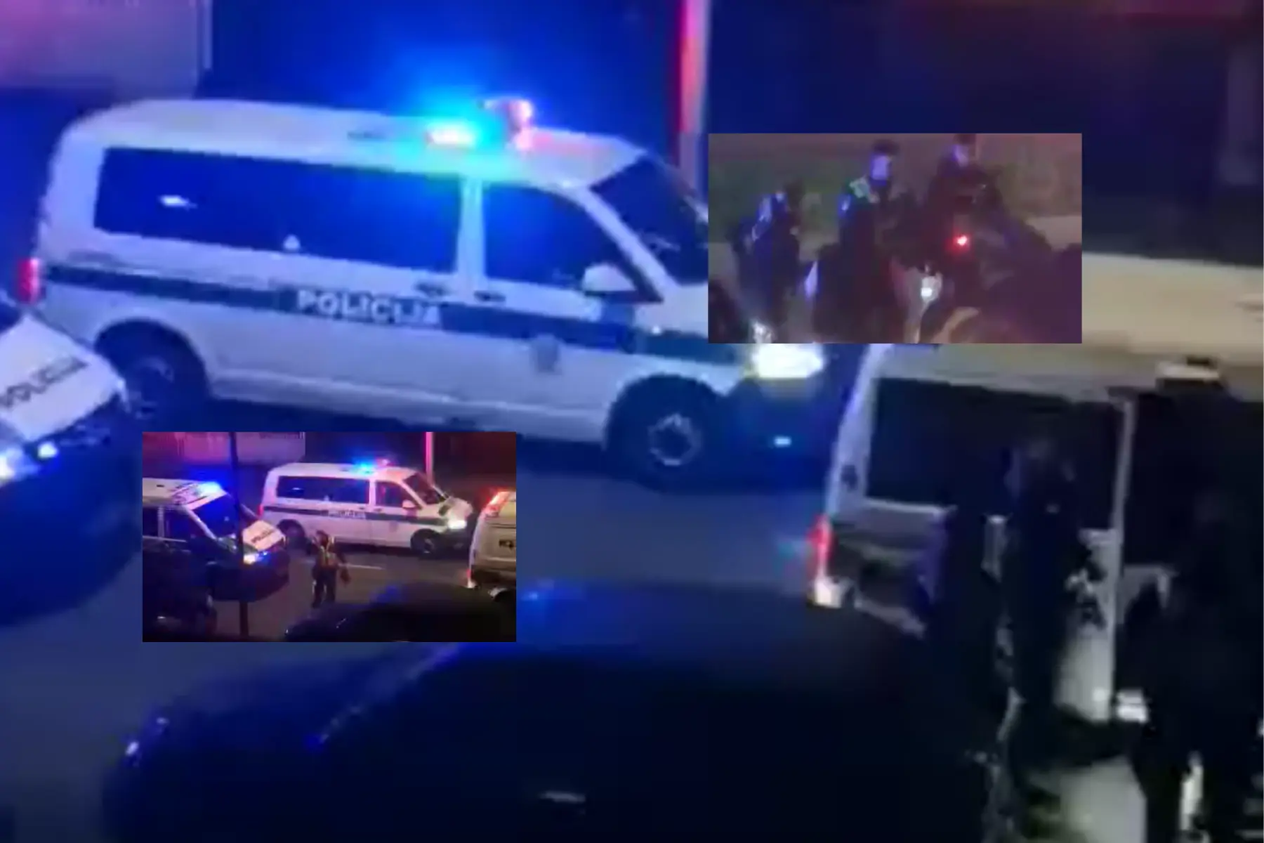 Policija Partizanų gatvėje / Skaitytojo video stop kadro nuotr.