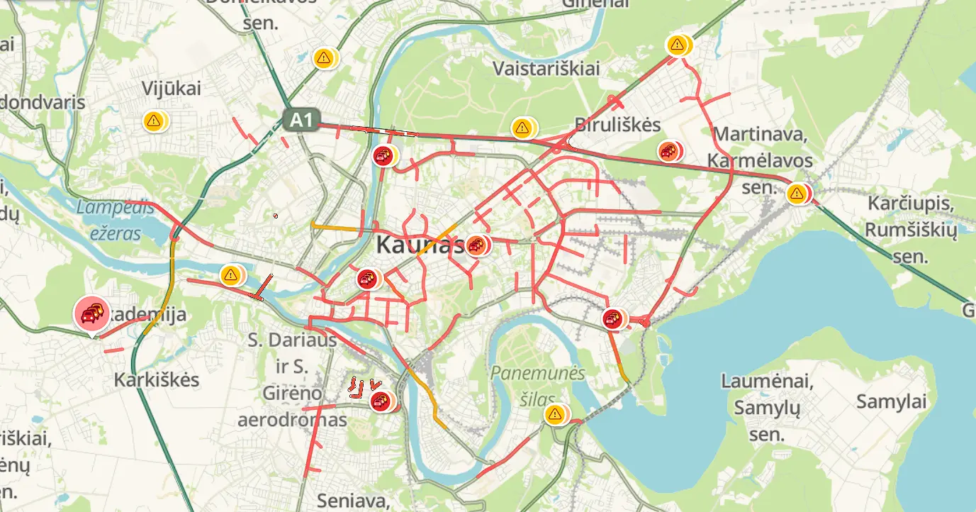 Waze spūstys