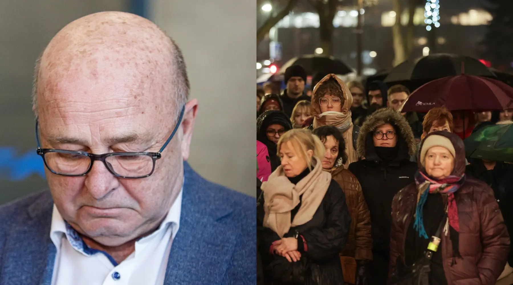 Visvaldas Matijošaitis, protestas studentų skvere („Kas vyksta Kaune“ fotomontažas)