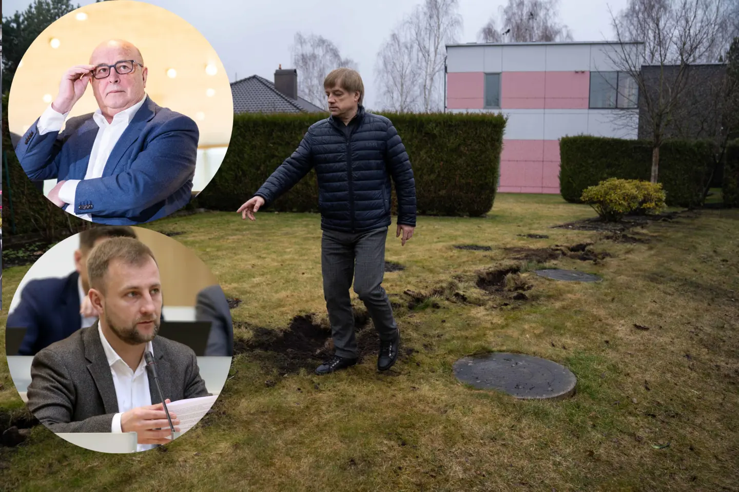 Griauti tvoros Vičiūnuose atvyko ir pats miesto meras / Lrytas.lt fotomontažas