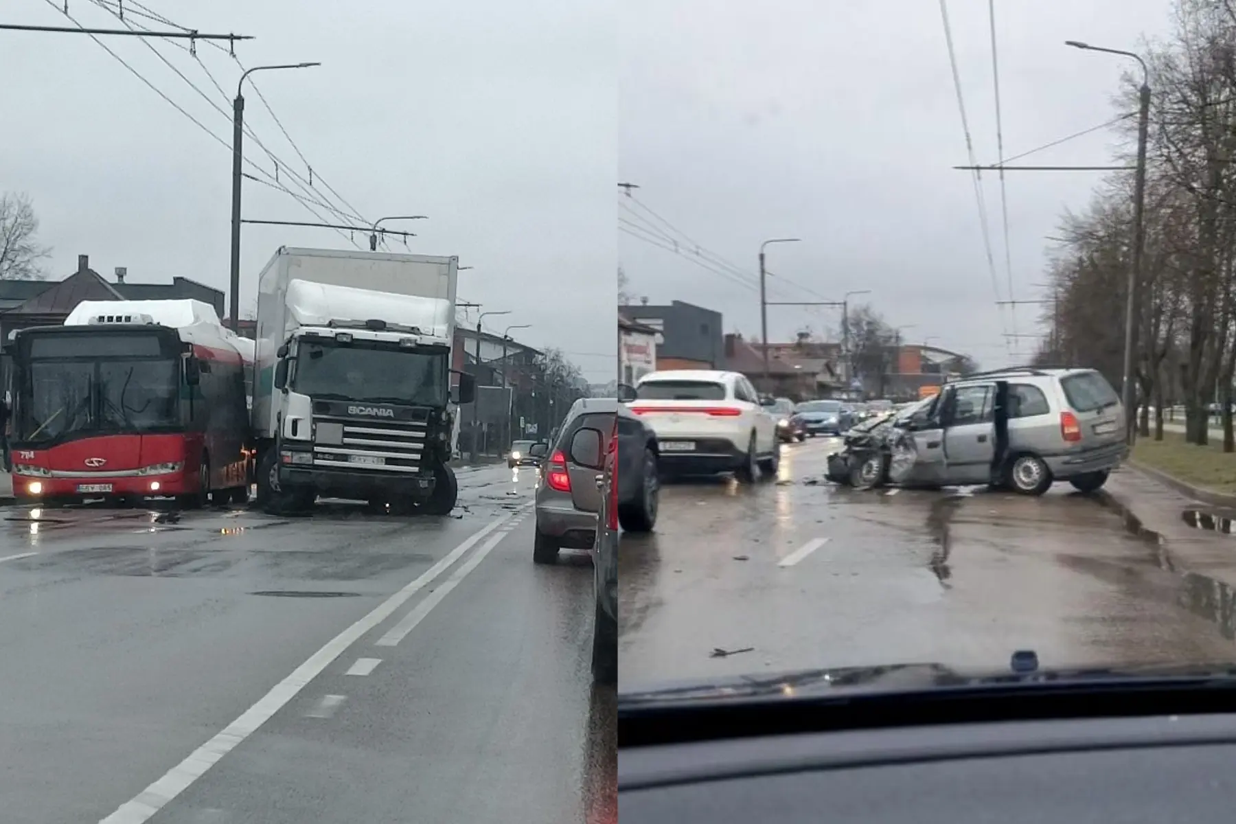 Avarija Raudondvario pl. / Kas vyksta Kaune grupės nuotr.