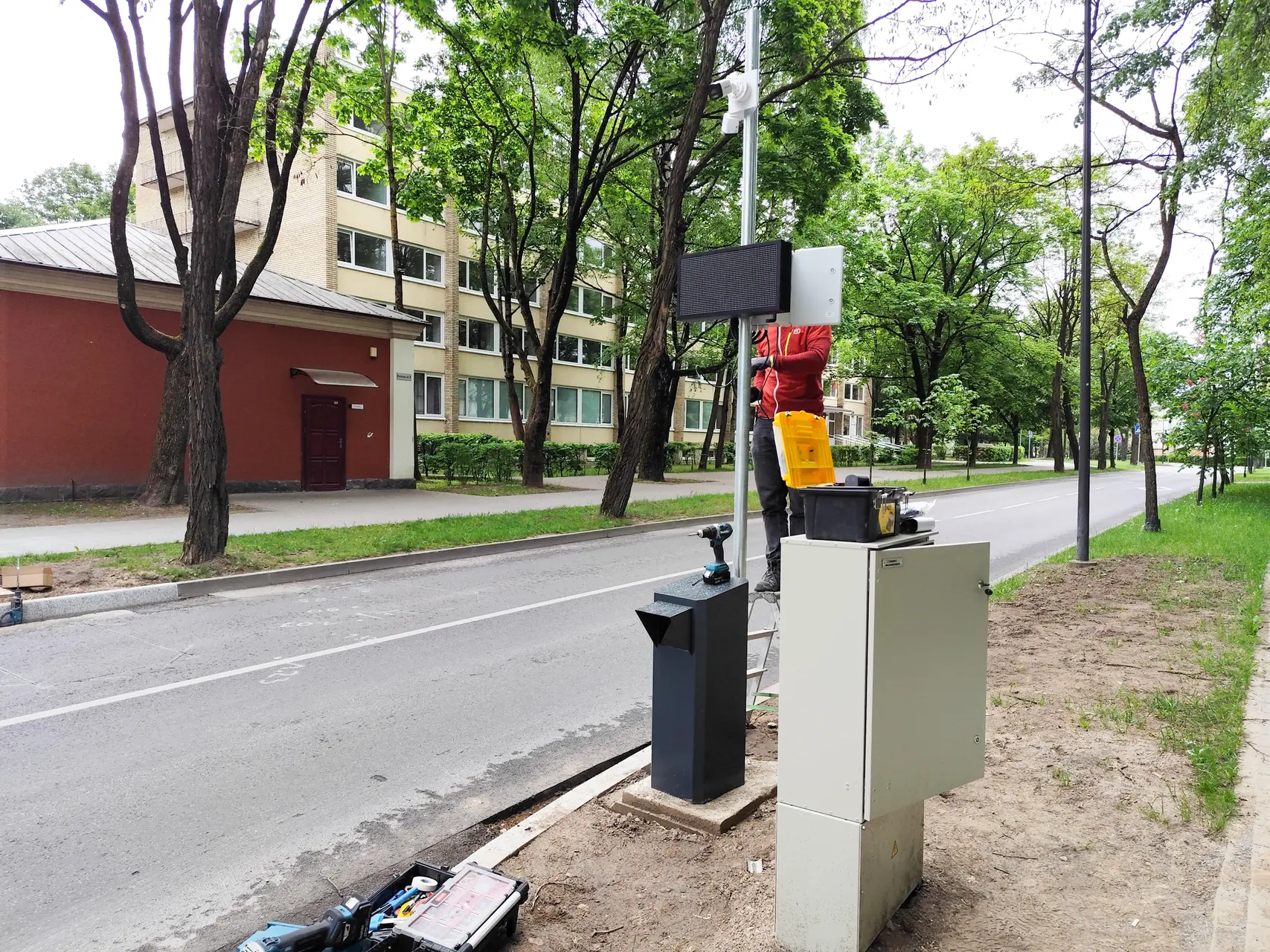 Šlagbaumas Perkūno alėjoje / Kas vyksta Kaune nuotr.
