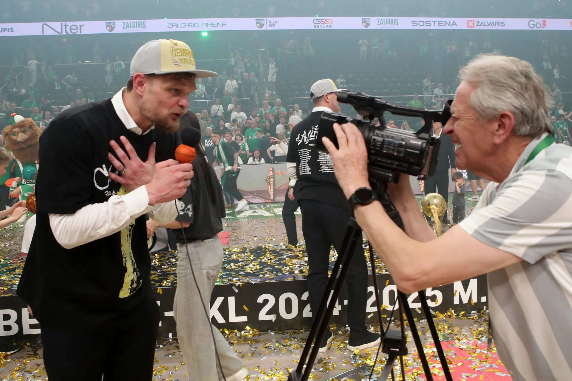 T. Sabonis ir V. Mačiulis - pergalės šėlsmas / M. Patašiaus nuotr.