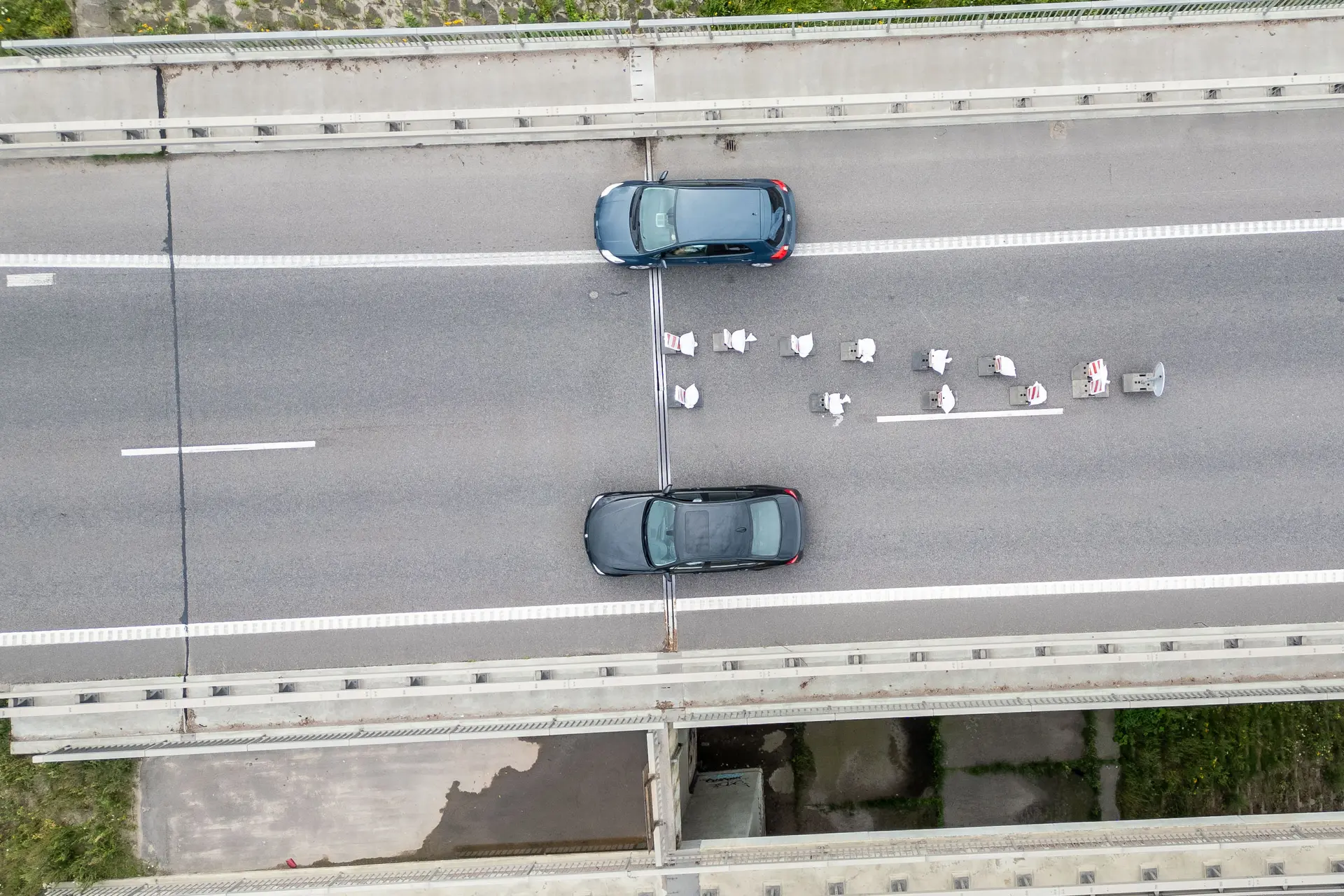Incidentas ties Lampėdžių tiltu / E. Ovčarenko, BNS nuotr.