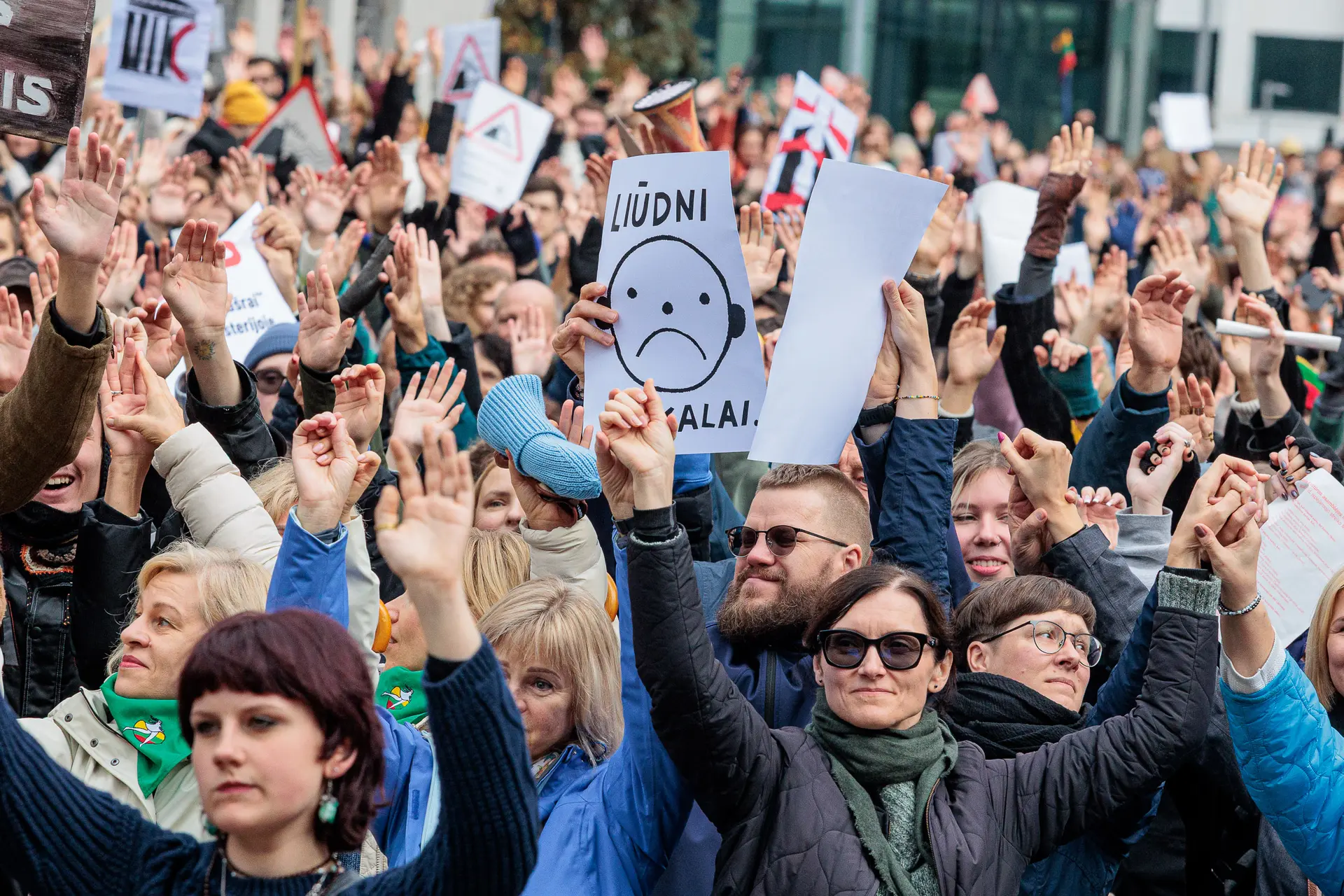 Įspėjamasis kultūros bendruomenės streikas Kaune / R. Tenio nuotr.