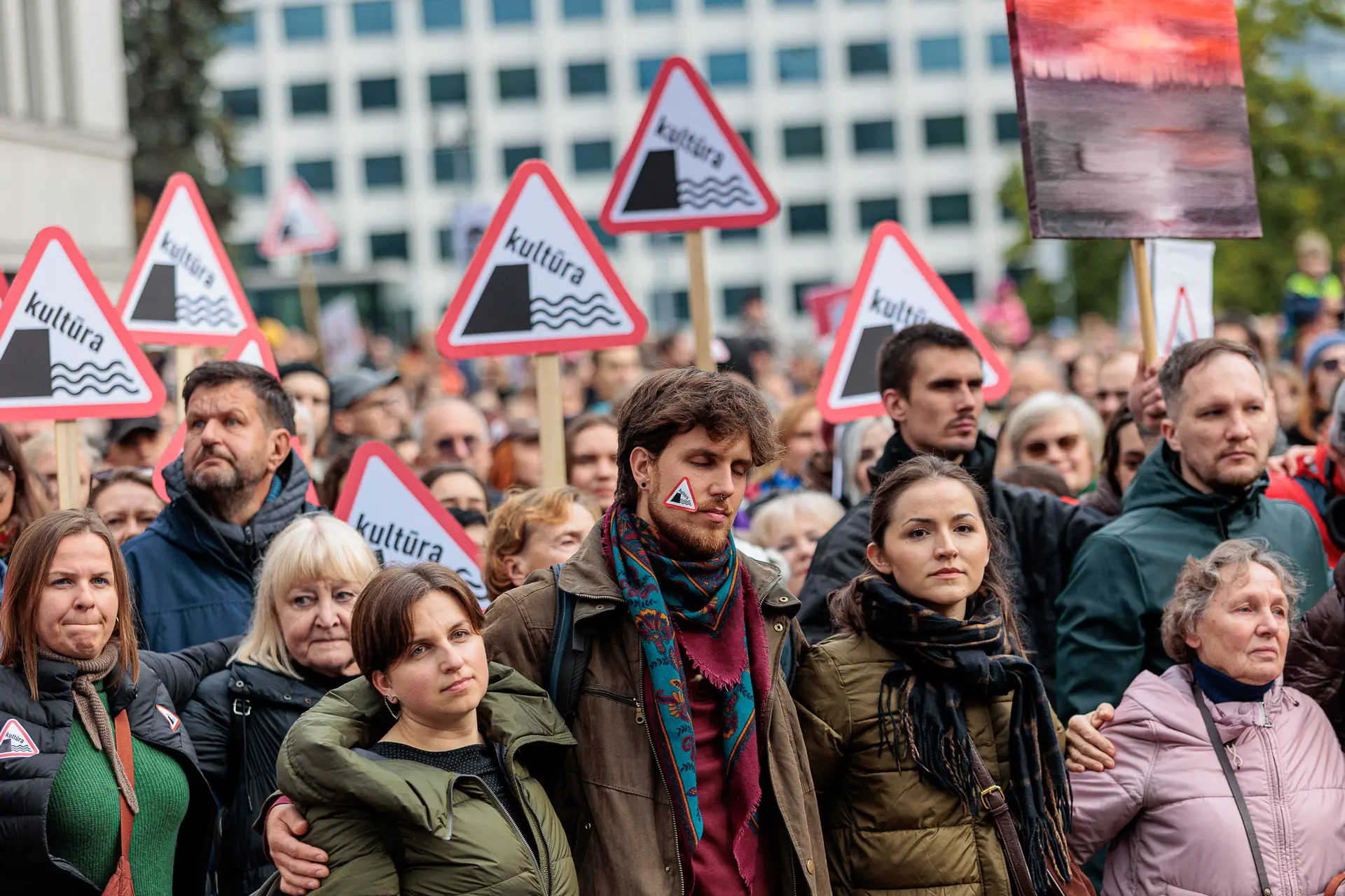 Įspėjamasis kultūros bendruomenės streikas Kaune / R. Tenio nuotr.