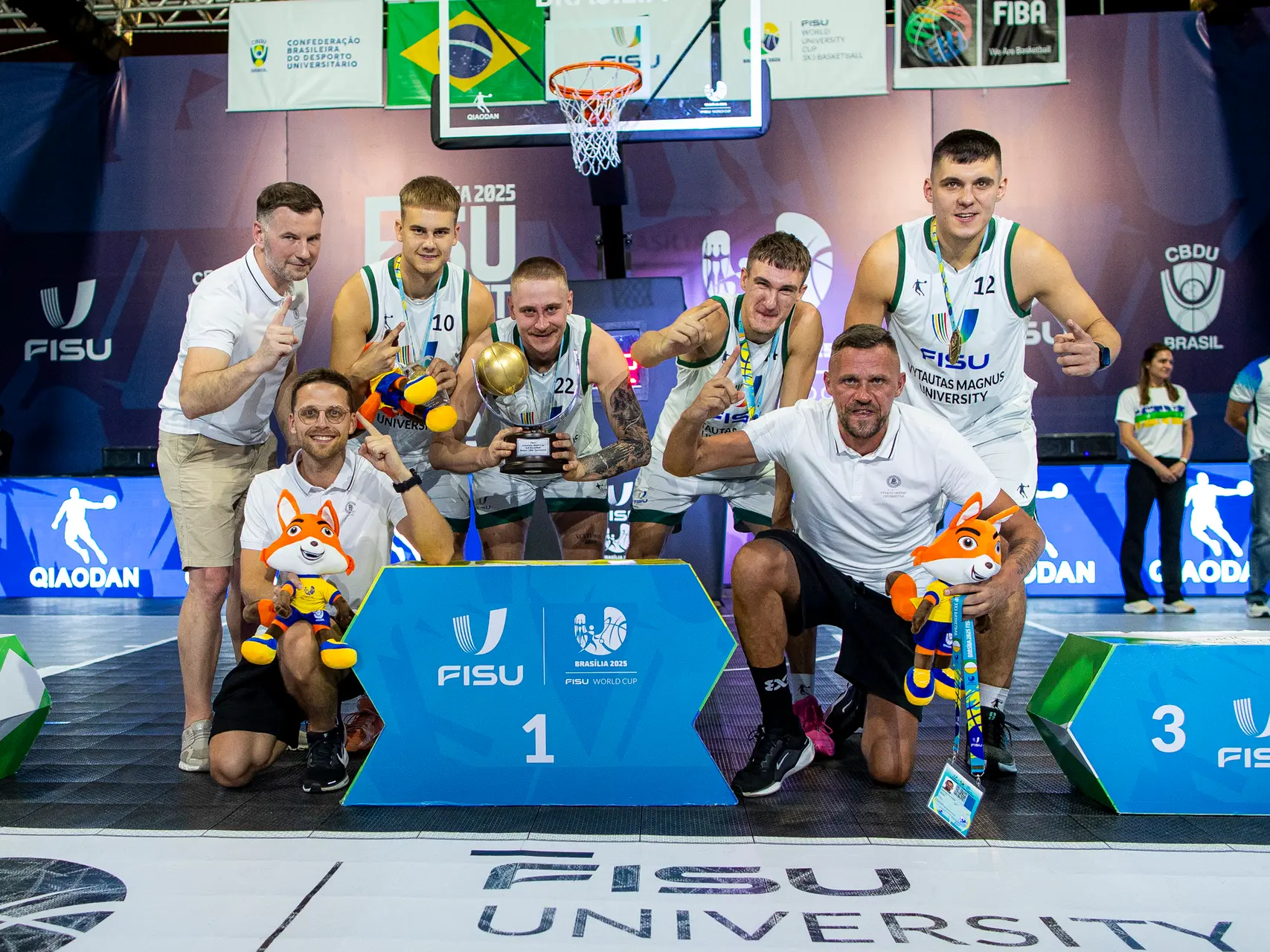 VDU 3x3 krepšininkai pasaulio studentų čempionai / VDU nuotr.