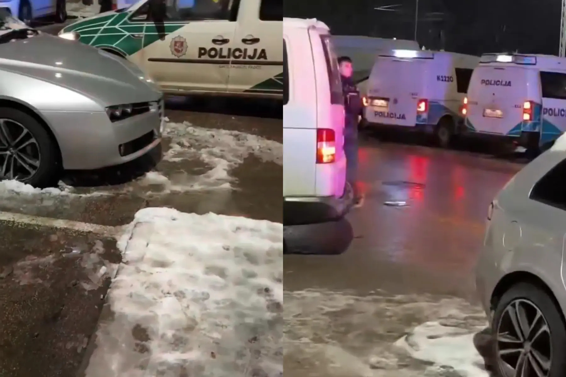 Policija parduotuvės aikštelėje / Skaitytojų nuotr.