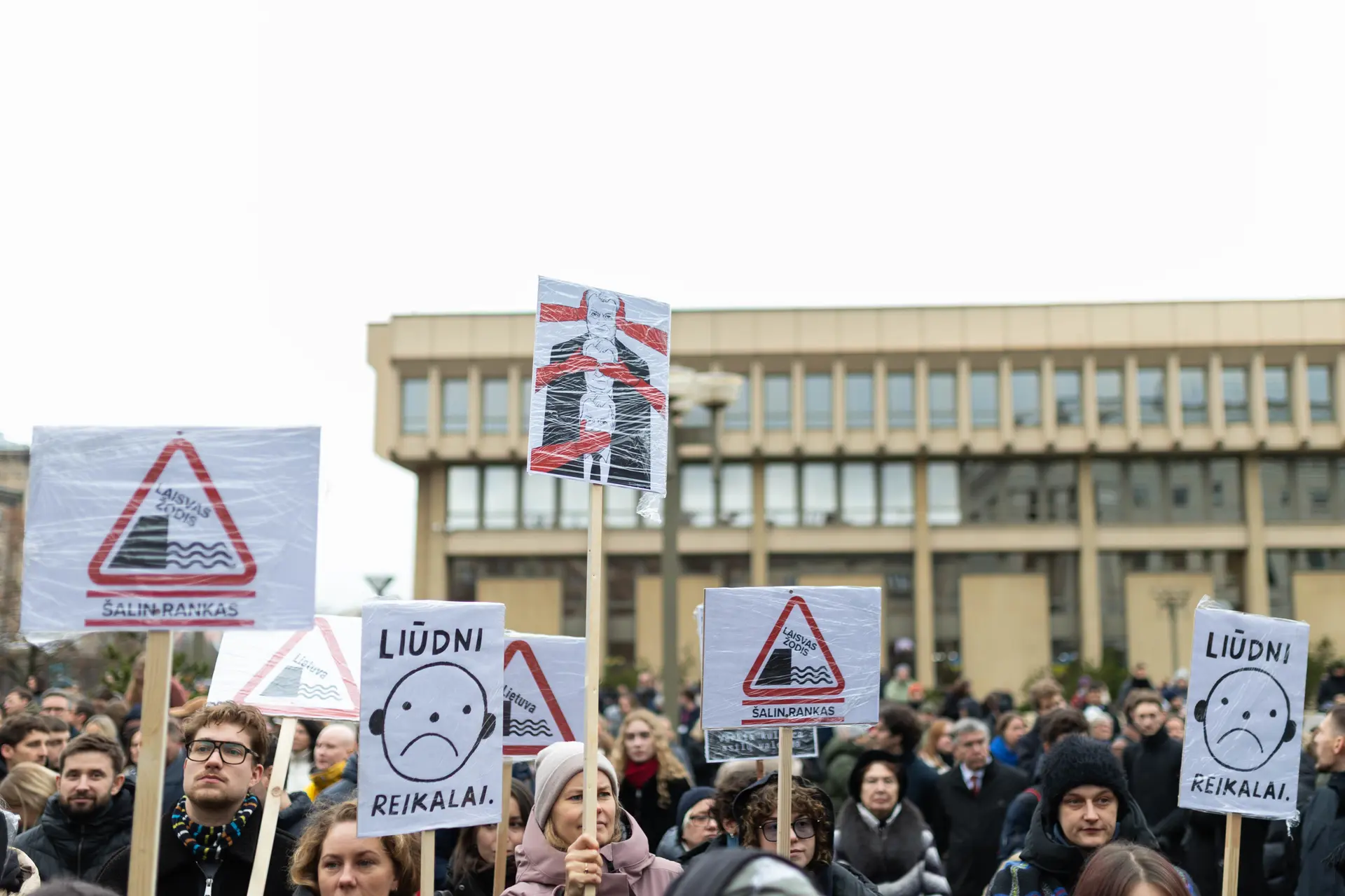 Mitingas „Šalin rankas nuo laisvo žodžio“ / BNS nuotr.