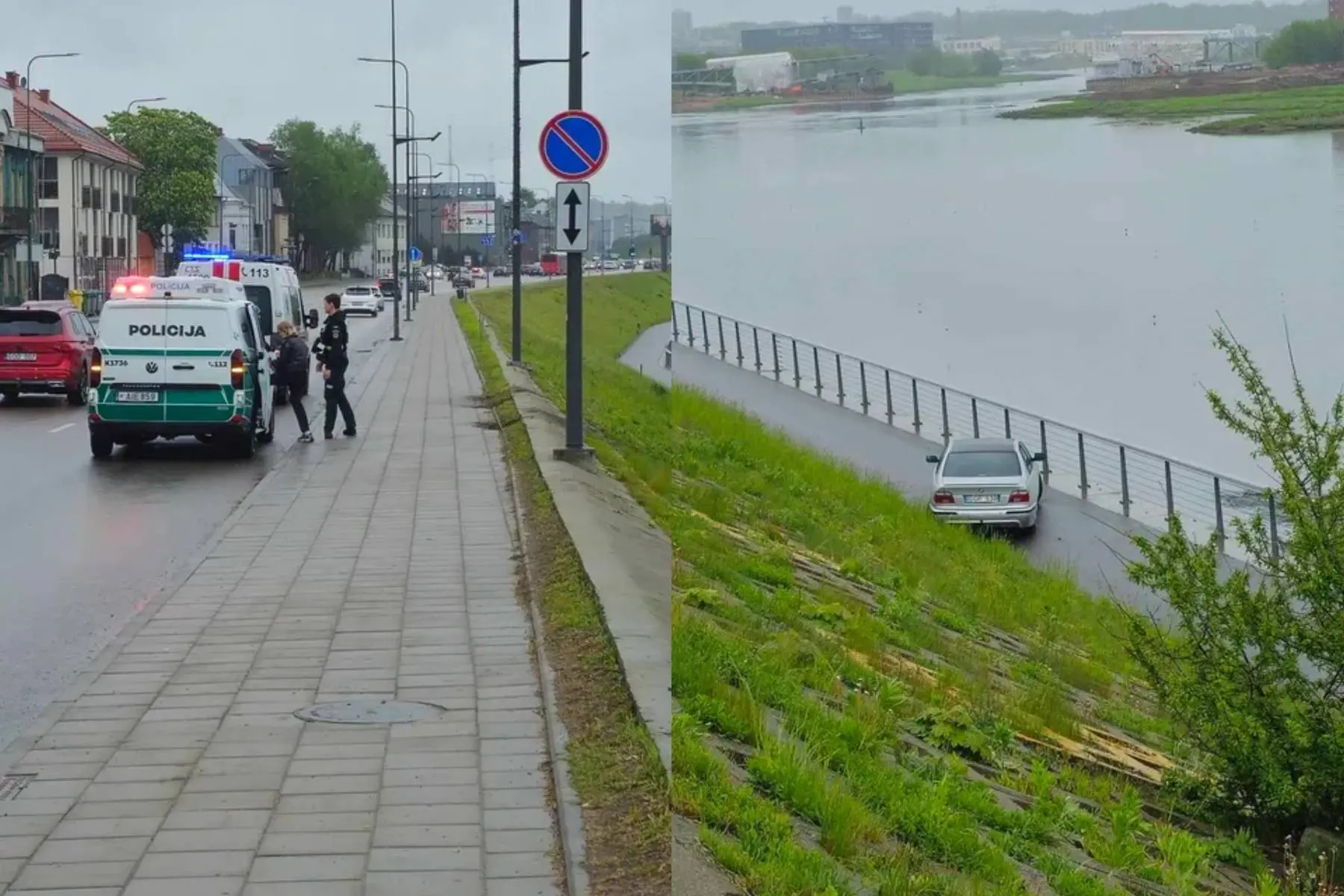 Eismo įvykis Nemuno krantinėje / Skaitytojo nuotr.