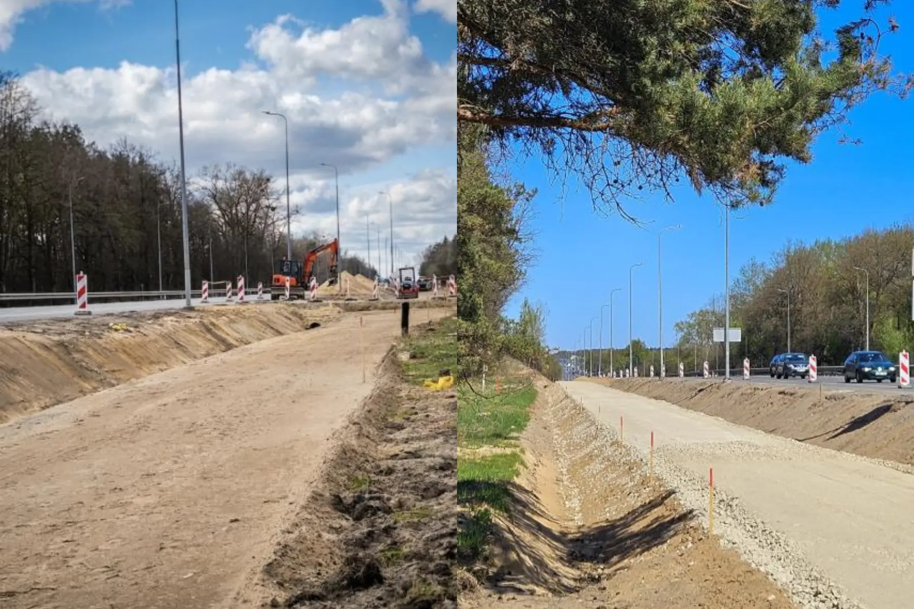 Pėsčiųjų ir dviračių tako Karmėlava–Kaunas rangos darbai