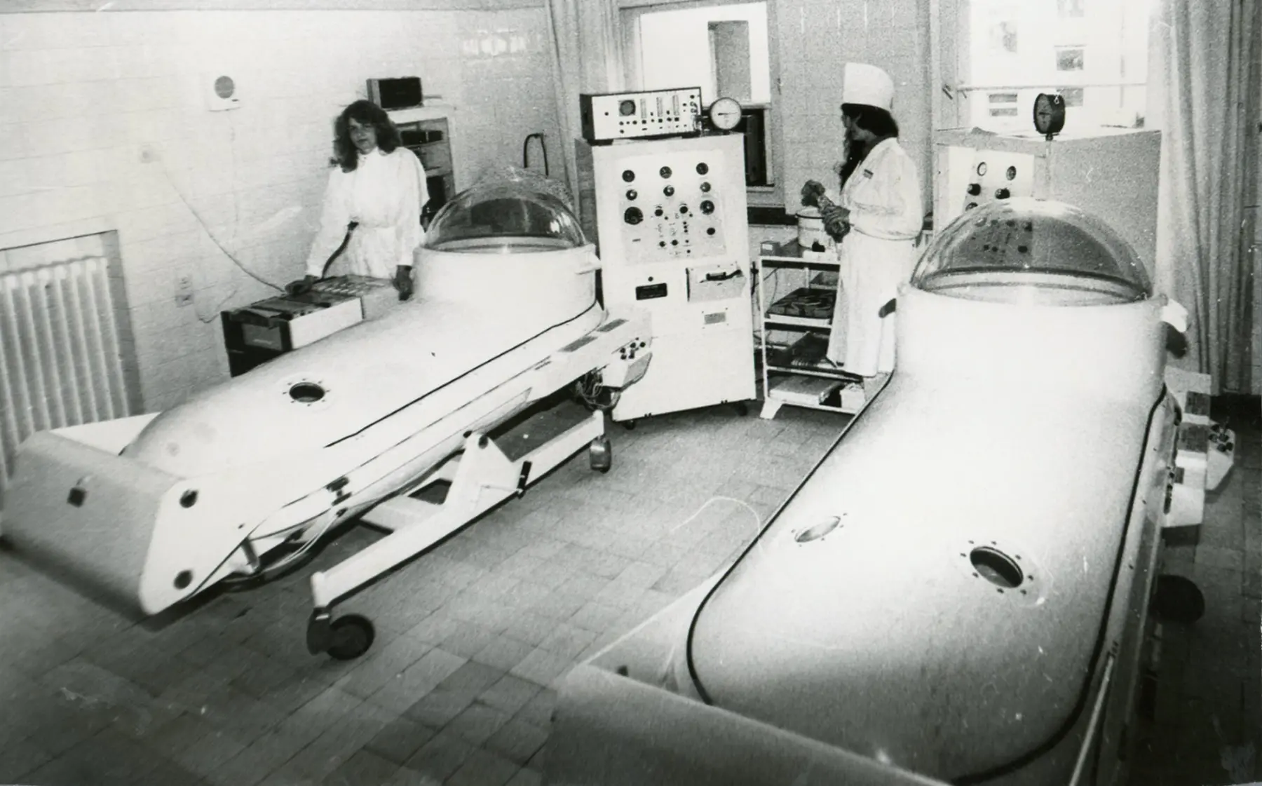 Pirmosios barokameros Kauno klinikose (Intensyviosios terapios klinikos archyvo nuotr.)