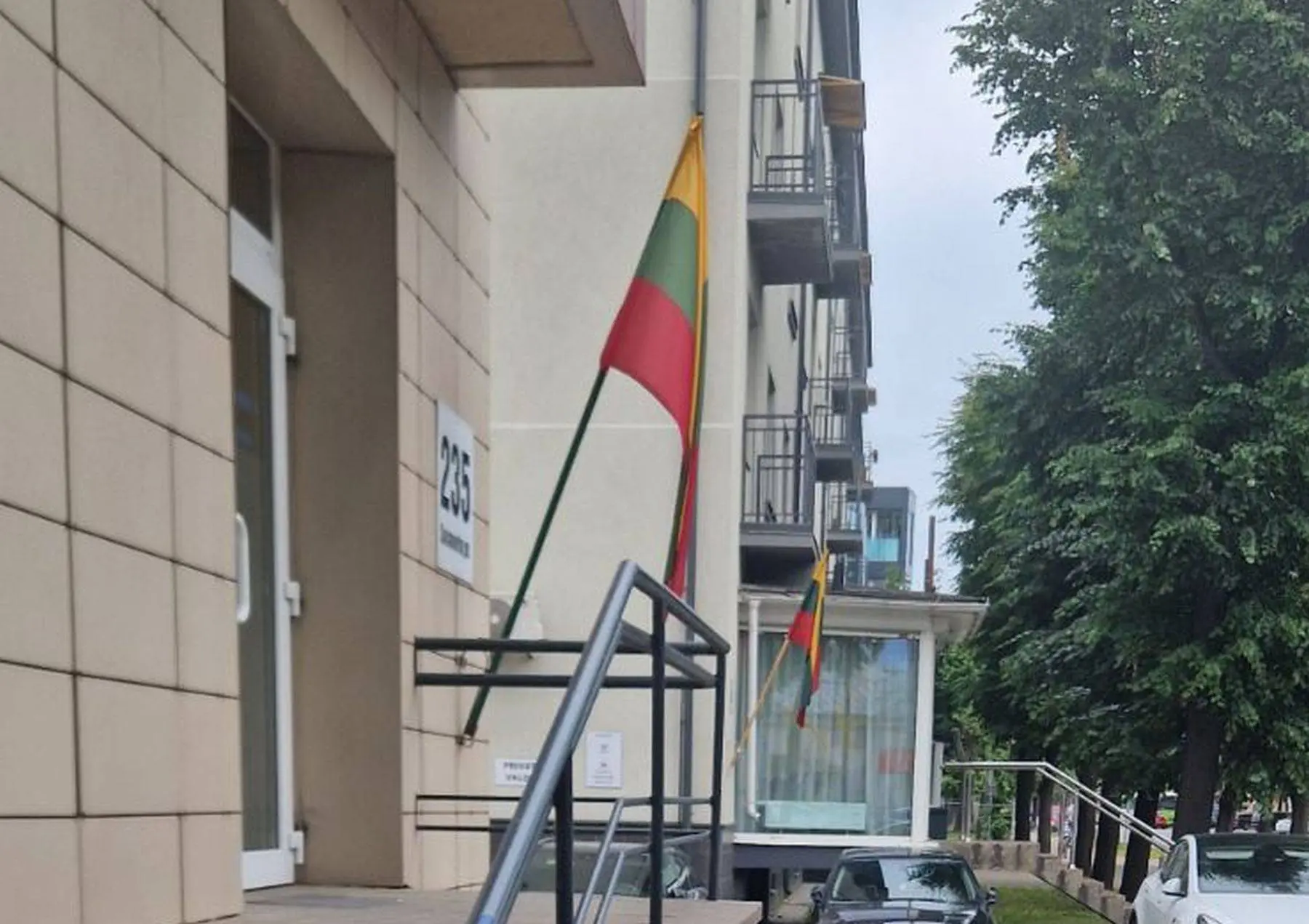 Vėliava liepos 1 d. Savanorių pr. / Skaitytojos nuotr.