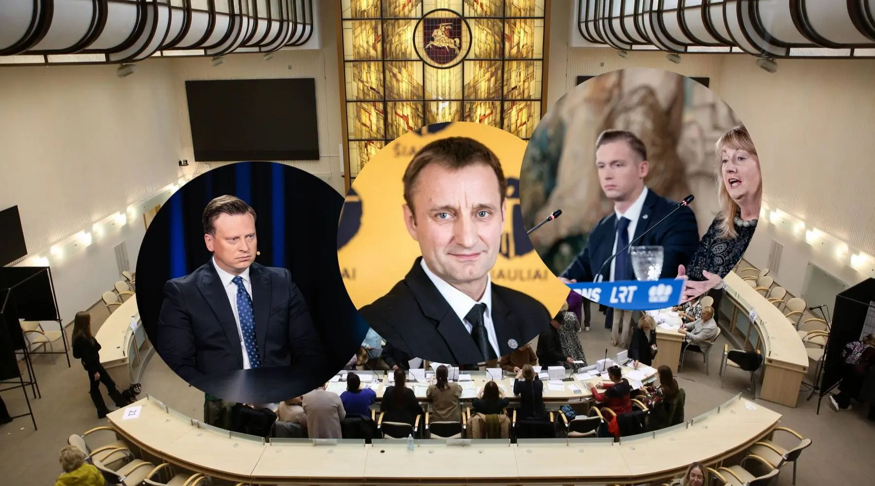 Balsavimas savivaldos rinkimuose, V. Benkunskas, A. Visockas, R. Duchnevič / „Kas vyksta Kaune“ fotomontažas
