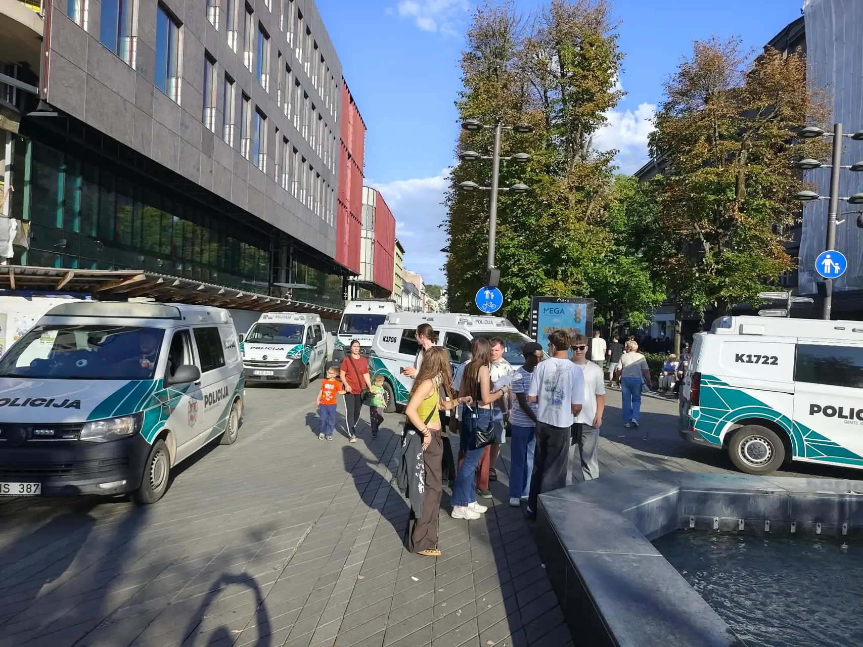 Policija Laisvės alėjoje
