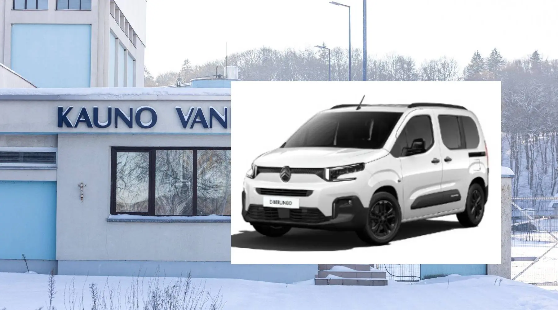 „Kauno vandenys“, bendrovės įsigytas Citroen Berlingo / „Kas vyksta Kaune“ fotomontažas