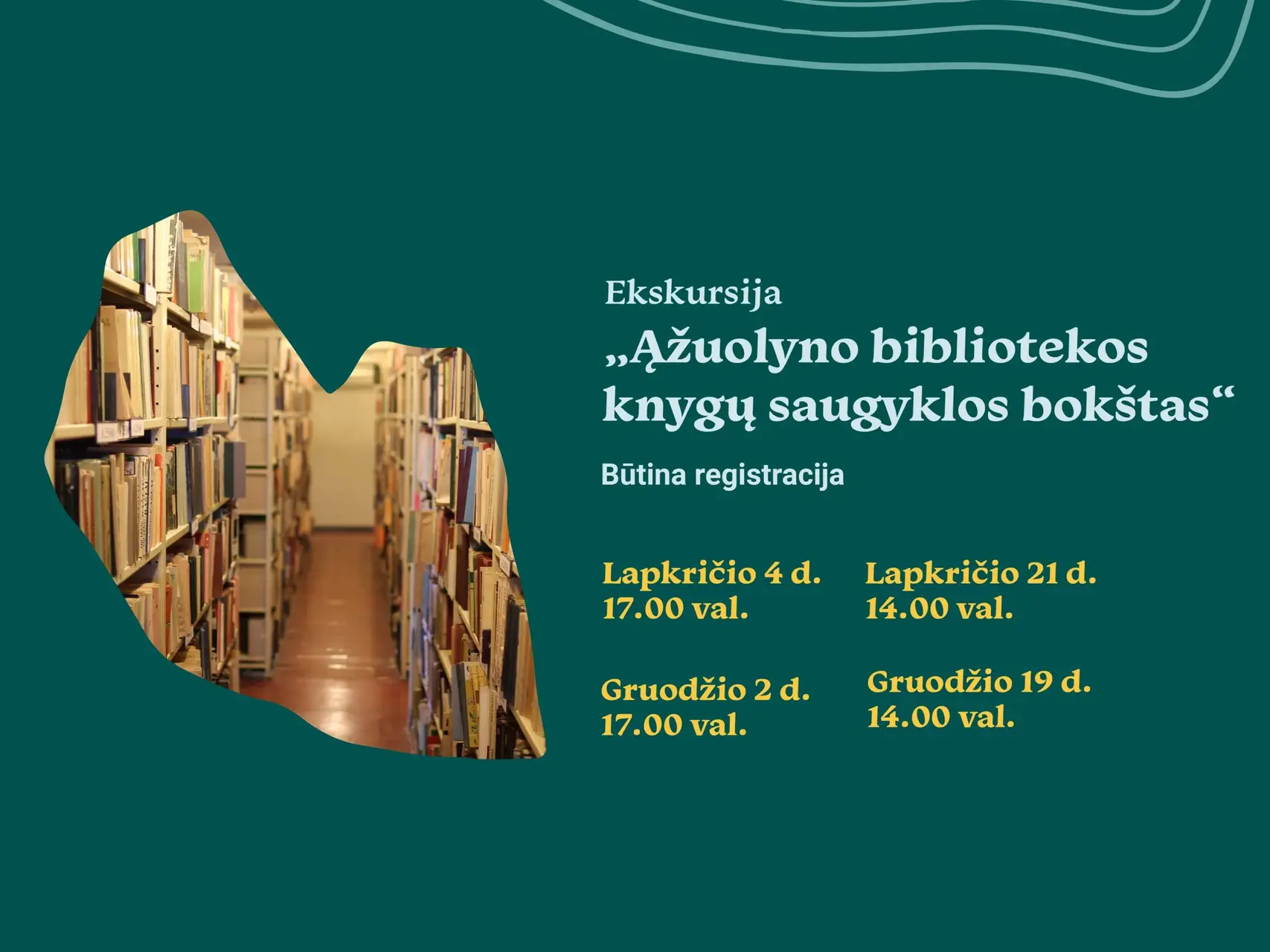 Ekskursija po Ąžuolyno bibliotekos knygų saugyklos bokštą