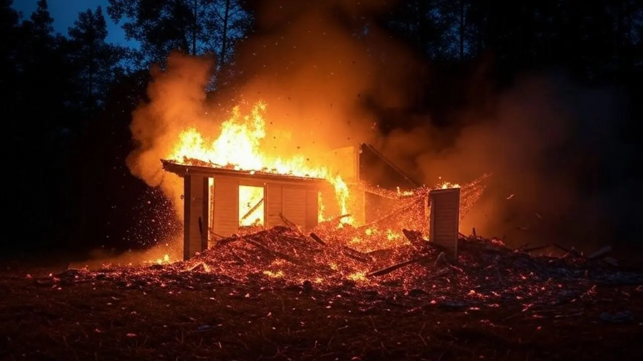 bos huis explosie