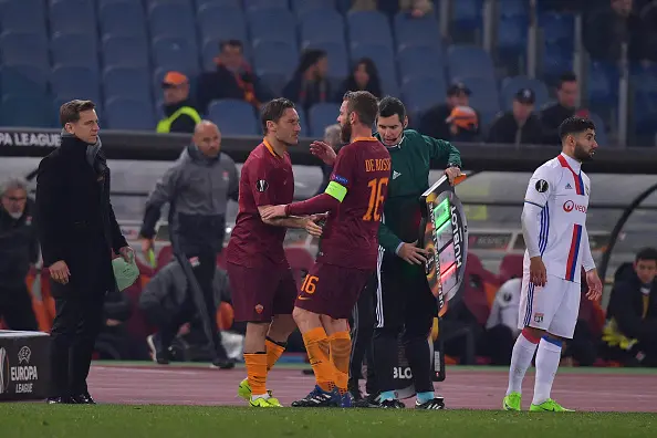 sostituzione totti de rossi
